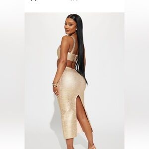 Gold Fashion Nova Statement dress